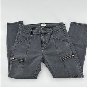 Pistola Women's Gray skinny grunge moto casual everyday stretch Jeans‎ size 28